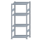 Fachbodenregal Stecksystem, Grundregal, beidseitig nutzbar, H1800xB750xT500, 4 Fachböden, Fachlast 250kg, sendzimirverzinkt