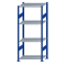 Fachbodenregal Stecksystem, Grundregal, beidseitig nutzbar, H1800xB750xT500, 4 Fachböden, Fachlast 150kg, RAL 5010 enzianblau / verzinkt