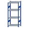 Fachbodenregal Stecksystem, Grundregal, beidseitig nutzbar, H1800xB750xT500, 4 Fachböden, Fachlast 250kg, RAL 5010 enzianblau / verzinkt