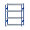 Fachbodenregal Stecksystem, Grundregal, beidseitig nutzbar, H1800xB1300xT500, 4 Fachböden, Fachlast 150kg, RAL 5010 enzianblau / verzinkt
