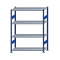 Fachbodenregal Stecksystem, Grundregal, beidseitig nutzbar, H1800xB1300xT500, 4 Fachböden, Fachlast 250kg, RAL 5010 enzianblau / verzinkt