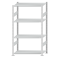 Fachbodenregal Stecksystem, Grundregal, beidseitig nutzbar, H1800xB1000xT500, 4 Fachböden, Fachlast 150kg, RAL 7035 lichtgrau