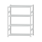 Fachbodenregal Stecksystem, Grundregal, beidseitig nutzbar, H1800xB1300xT500, 4 Fachböden, Fachlast 150kg, RAL 7035 lichtgrau