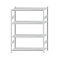 Fachbodenregal Stecksystem, Grundregal, beidseitig nutzbar, H1800xB1300xT500, 4 Fachböden, Fachlast 250kg, RAL 7035 lichtgrau