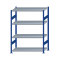 Fachbodenregal Stecksystem, Grundregal, beidseitig nutzbar, H1800xB1300xT600, 4 Fachböden, Fachlast 250kg, RAL 5010 enzianblau / verzinkt