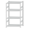 Fachbodenregal Stecksystem, Grundregal, beidseitig nutzbar, H1800xB1000xT600, 4 Fachböden, Fachlast 250kg, RAL 7035 lichtgrau