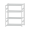 Fachbodenregal Stecksystem, Grundregal, beidseitig nutzbar, H1800xB1300xT600, 4 Fachböden, Fachlast 250kg, RAL 7035 lichtgrau