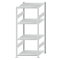 Fachbodenregal Stecksystem, Grundregal, beidseitig nutzbar, H1800xB750xT800, 4 Fachböden, Fachlast 150kg, RAL 7035 lichtgrau