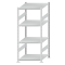 Fachbodenregal Stecksystem, Grundregal, beidseitig nutzbar, H1800xB750xT800, 4 Fachböden, Fachlast 250kg, RAL 7035 lichtgrau