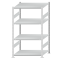 Fachbodenregal Stecksystem, Grundregal, beidseitig nutzbar, H1800xB1000xT800, 4 Fachböden, Fachlast 250kg, RAL 7035 lichtgrau