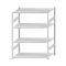 Fachbodenregal Stecksystem, Grundregal, beidseitig nutzbar, H1800xB1300xT800, 4 Fachböden, Fachlast 150kg, RAL 7035 lichtgrau