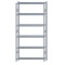 Fachbodenregal Stecksystem, Grundregal, beidseitig nutzbar, H2750xB1300xT300, 6 Fachböden, Fachlast 250kg, sendzimirverzinkt