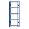 Fachbodenregal Stecksystem, Grundregal, beidseitig nutzbar, H2300xB750xT300, 5 Fachböden, Fachlast 250kg, RAL 5010 enzianblau / verzinkt