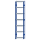 Fachbodenregal Stecksystem, Grundregal, beidseitig nutzbar, H3500xB750xT300, 7 Fachböden, Fachlast 250kg, RAL 5010 enzianblau / verzinkt