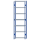 Fachbodenregal Stecksystem, Grundregal, beidseitig nutzbar, H3500xB1000xT300, 7 Fachböden, Fachlast 85kg, RAL 5010 enzianblau / verzinkt