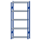 Fachbodenregal Stecksystem, Grundregal, beidseitig nutzbar, H2300xB1000xT300, 5 Fachböden, Fachlast 250kg, RAL 5010 enzianblau / verzinkt