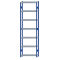 Fachbodenregal Stecksystem, Grundregal, beidseitig nutzbar, H3500xB1000xT300, 7 Fachböden, Fachlast 250kg, RAL 5010 enzianblau / verzinkt