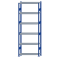 Fachbodenregal Stecksystem, Grundregal, beidseitig nutzbar, H2750xB1000xT300, 6 Fachböden, Fachlast 330kg, RAL 5010 enzianblau / verzinkt