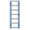 Fachbodenregal Stecksystem, Grundregal, beidseitig nutzbar, H3500xB1000xT300, 7 Fachböden, Fachlast 330kg, RAL 5010 enzianblau / verzinkt