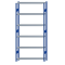 Fachbodenregal Stecksystem, Grundregal, beidseitig nutzbar, H2750xB1300xT300, 6 Fachböden, Fachlast 150kg, RAL 5010 enzianblau / verzinkt
