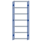Fachbodenregal Stecksystem, Grundregal, beidseitig nutzbar, H3500xB1300xT300, 7 Fachböden, Fachlast 150kg, RAL 5010 enzianblau / verzinkt