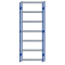 Fachbodenregal Stecksystem, Grundregal, beidseitig nutzbar, H3500xB1300xT300, 7 Fachböden, Fachlast 250kg, RAL 5010 enzianblau / verzinkt