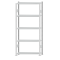 Fachbodenregal Stecksystem, Grundregal, beidseitig nutzbar, H2300xB1000xT300, 5 Fachböden, Fachlast 150kg, RAL 7035 lichtgrau