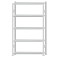 Fachbodenregal Stecksystem, Grundregal, beidseitig nutzbar, H2300xB1300xT300, 5 Fachböden, Fachlast 250kg, RAL 7035 lichtgrau