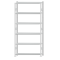 Fachbodenregal Stecksystem, Grundregal, beidseitig nutzbar, H2750xB1300xT300, 6 Fachböden, Fachlast 250kg, RAL 7035 lichtgrau