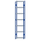 Fachbodenregal Stecksystem, Grundregal, beidseitig nutzbar, H3500xB750xT350, 7 Fachböden, Fachlast 85kg, RAL 5010 enzianblau / verzinkt