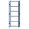 Fachbodenregal Stecksystem, Grundregal, beidseitig nutzbar, H2750xB1000xT350, 6 Fachböden, Fachlast 85kg, RAL 5010 enzianblau / verzinkt