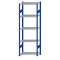 Fachbodenregal Stecksystem, Grundregal, beidseitig nutzbar, H2300xB750xT400, 5 Fachböden, Fachlast 150kg, RAL 5010 enzianblau / verzinkt