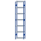 Fachbodenregal Stecksystem, Grundregal, beidseitig nutzbar, H3500xB750xT400, 7 Fachböden, Fachlast 150kg, RAL 5010 enzianblau / verzinkt