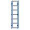 Fachbodenregal Stecksystem, Grundregal, beidseitig nutzbar, H3500xB750xT400, 7 Fachböden, Fachlast 250kg, RAL 5010 enzianblau / verzinkt