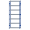 Fachbodenregal Stecksystem, Grundregal, beidseitig nutzbar, H3500xB1300xT400, 7 Fachböden, Fachlast 250kg, RAL 5010 enzianblau / verzinkt