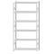 Fachbodenregal Stecksystem, Grundregal, beidseitig nutzbar, H2750xB1300xT400, 6 Fachböden, Fachlast 150kg, RAL 7035 lichtgrau