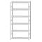 Fachbodenregal Stecksystem, Grundregal, beidseitig nutzbar, H2750xB1300xT400, 6 Fachböden, Fachlast 250kg, RAL 7035 lichtgrau