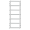 Fachbodenregal Stecksystem, Grundregal, beidseitig nutzbar, H3500xB1300xT400, 7 Fachböden, Fachlast 250kg, RAL 7035 lichtgrau