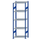 Fachbodenregal Stecksystem, Grundregal, beidseitig nutzbar, H2300xB750xT500, 5 Fachböden, Fachlast 150kg, RAL 5010 enzianblau / verzinkt