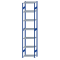 Fachbodenregal Stecksystem, Grundregal, beidseitig nutzbar, H3500xB750xT500, 7 Fachböden, Fachlast 150kg, RAL 5010 enzianblau / verzinkt
