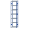Fachbodenregal Stecksystem, Grundregal, beidseitig nutzbar, H3500xB750xT500, 7 Fachböden, Fachlast 250kg, RAL 5010 enzianblau / verzinkt