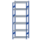 Fachbodenregal Stecksystem, Grundregal, beidseitig nutzbar, H2750xB1000xT500, 6 Fachböden, Fachlast 330kg, RAL 5010 enzianblau / verzinkt