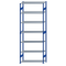 Fachbodenregal Stecksystem, Grundregal, beidseitig nutzbar, H3500xB1300xT500, 7 Fachböden, Fachlast 150kg, RAL 5010 enzianblau / verzinkt