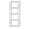 Fachbodenregal Stecksystem, Grundregal, beidseitig nutzbar, H2300xB750xT500, 5 Fachböden, Fachlast 150kg, RAL 7035 lichtgrau