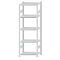Fachbodenregal Stecksystem, Grundregal, beidseitig nutzbar, H2300xB750xT500, 5 Fachböden, Fachlast 250kg, RAL 7035 lichtgrau