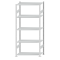 Fachbodenregal Stecksystem, Grundregal, beidseitig nutzbar, H2300xB1000xT500, 5 Fachböden, Fachlast 85kg, RAL 7035 lichtgrau