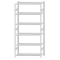 Fachbodenregal Stecksystem, Grundregal, beidseitig nutzbar, H2750xB1300xT500, 6 Fachböden, Fachlast 150kg, RAL 7035 lichtgrau