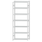 Fachbodenregal Stecksystem, Grundregal, beidseitig nutzbar, H3500xB1300xT500, 7 Fachböden, Fachlast 150kg, RAL 7035 lichtgrau