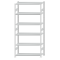 Fachbodenregal Stecksystem, Grundregal, beidseitig nutzbar, H2750xB1300xT500, 6 Fachböden, Fachlast 250kg, RAL 7035 lichtgrau