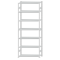 Fachbodenregal Stecksystem, Grundregal, beidseitig nutzbar, H3500xB1300xT500, 7 Fachböden, Fachlast 250kg, RAL 7035 lichtgrau